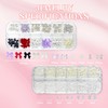 REMMUSSS Art Nail Charms, 2 Box 24 Grids Aurora Bear