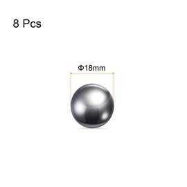 sourcing map 8pcs Precision Balls 18mm Diameter G10 Chrome Steel Ball for Bearings, Silver