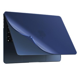 BlueSwan PP Case Compatible with MacBook Air 15 Inch M3 M2 A3114 A2941, Released in 2023 2024, Shatterproof Flexible Materials Anti-Fingerprint Protective Case - Matte Midnight