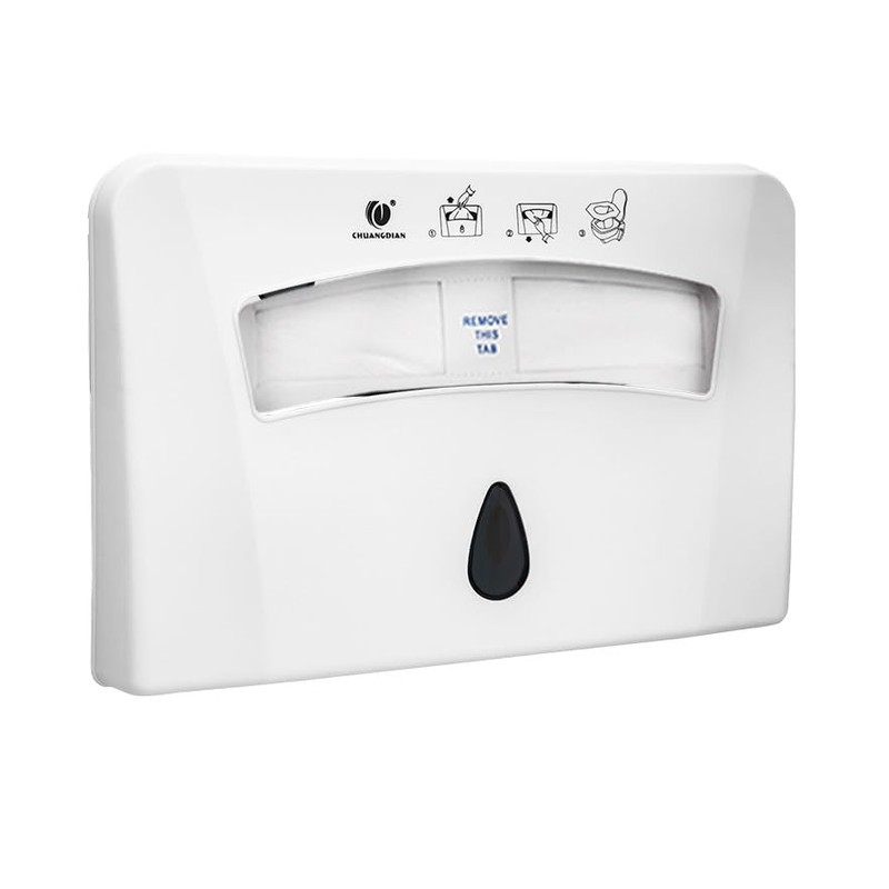 Toilet Seat Cover Dispenser (2-Pcs) Wall Mounted Compatible with Half-fold