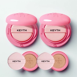 KEYTH Colored Pink Magnet Cushion Foundation Original 15g 2p + Refill 15g 2p Set, 03 Pure Beige, 1 piece / KEYTH 컬러드 핑크 마그넷 쿠션 파운데이션 본품 15g 2p + 리필 15g 2p 세트, 03퓨어베이지, 1개