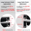 StarknightMT Motorcycle Handguards Black Coffin Cut Stainless Steel Hand Guards