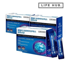 라이프허브 패밀리 프로바이오틱스 생유산균 3박스(2g x 90포) 3개월분 LifeHub Family Probiotics Live Lactobacillus 3 Boxes (2g x 90 Packs) 3-Month Supply