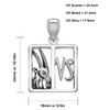 US Jewels New 7/8in 925 Sterling Silver Capricorn Zodiac Symbol