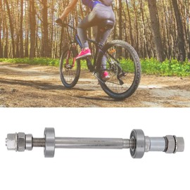 Wheel Hub Axle, Sturdy Metal Bike Wheel Hub Axle Front Rear Solid Shaft Lever Bike Repair Tool for Road Bike, Mountain Bike, BMX Rear +6000 Bearing ((Rear) axle + 6000 Bearings)