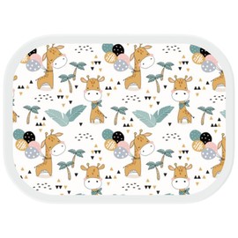 Mepal Lunch Box for Children - Bento Lunch Box - Watercolour Animal - Lunch Box with Bento Compartment & Fork - Meal Prep Box Clip Closure - BPA Free & Dishwasher Safe - 750 ml - Party Animal