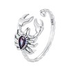Shysnow Scorpion Ring for Halloween Gifts 925 Sterling Silver Adjustable