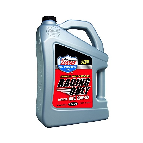 Lucas Oil Racing 20W50 Motor Oil 5 qt P/N 10616