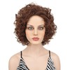 Wiginway Short Curly Synthetic Wigs Women Costume Wig Natural Looking,