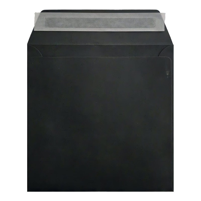 25 Matt Black Large Square Envelopes - 220mm x 220mm