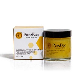 PureBee Oleogel Skin Care Original with Beeswax and Propolis, Natural Face Care for Dry Skin, Fragrance-Free, Handmade in Baden-Württemberg, 60 ml