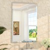 TETOTE 24" x 36" Rectangle Tempered Mirror with Frameless Beveled