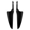 HCMOTORKU Black Front Fork Mount Wind Deflectors Fits For Harley