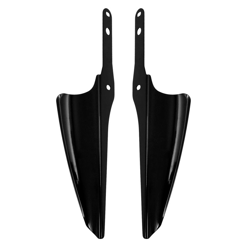 HCMOTORKU Black Front Fork Mount Wind Deflectors Fits For Harley