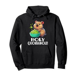 Holy Quokkamole Funny Quokka Eating Avocados Kawaii Kids Pullover Hoodie