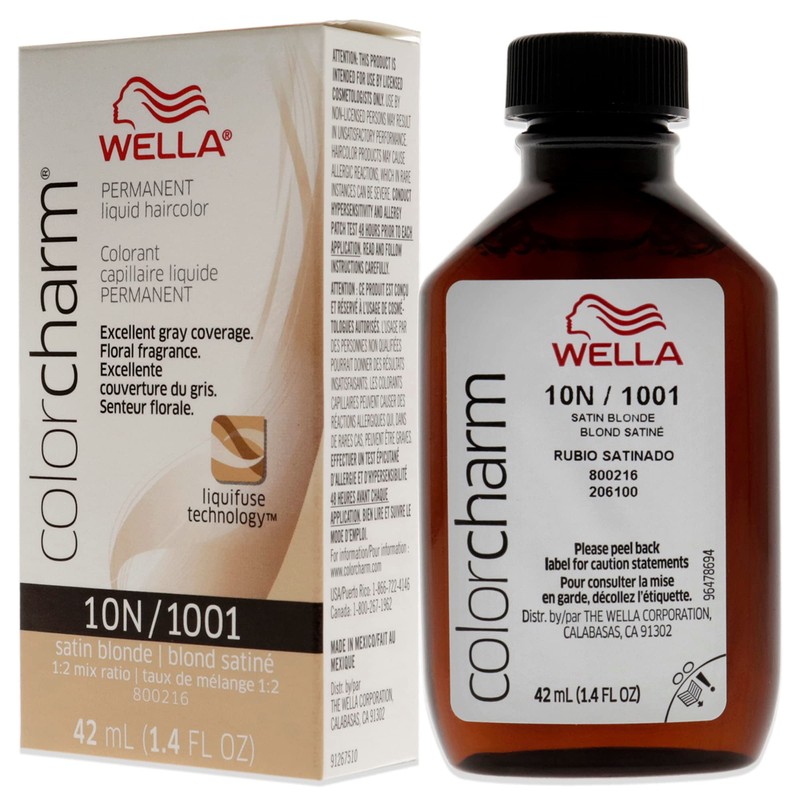 Wella Liquid Permanent Hair Color, 1001/10n Satin Blonde