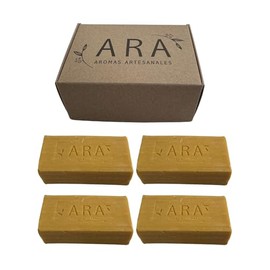ARA, Jabones Artesanales de Cúrcuma, Set de 4 Piezas, 120g cada uno