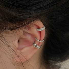 Ear Cuffs Non Piercing Ear Cuff Earrings for Gifts Trendy Stuff Silver Earrings Non Pierced Clip on Cartilage Earring Set Stack Jewelry Stocking Stuffers for Women Christmas Gifts