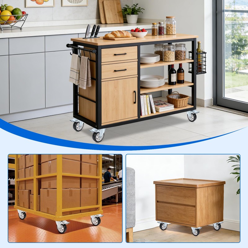 4 Inch Industrial Plate Casters, 2 Rigid & 2 Locking