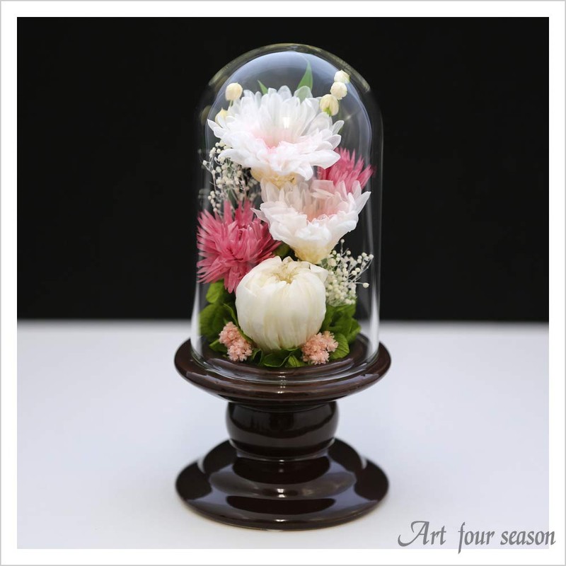 ArtFour Seasons Buddha Flower (Brown Series), Mini Winged Chrysanthemum Glass,
