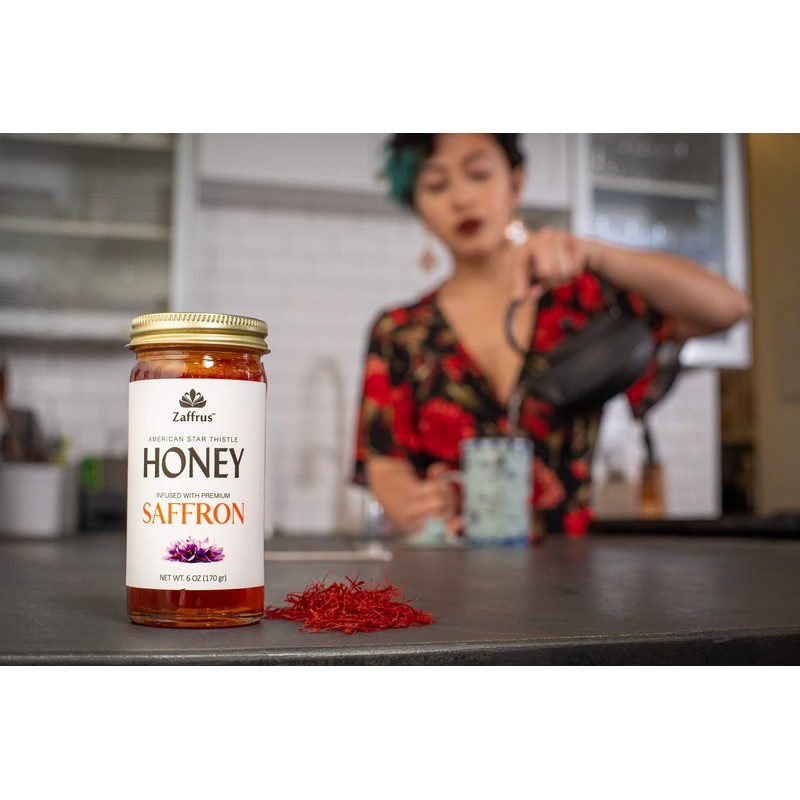 Zaffrus - Saffron Infused Honey - American Star Thistle Honey