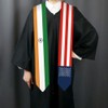 72 Inch India Flag and USA Flag Graduation Sash Unisex