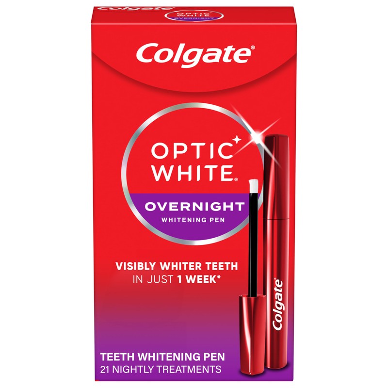 Colgate Optic White Overnight Teeth Whitening Pen, Teeth Stain Remover,