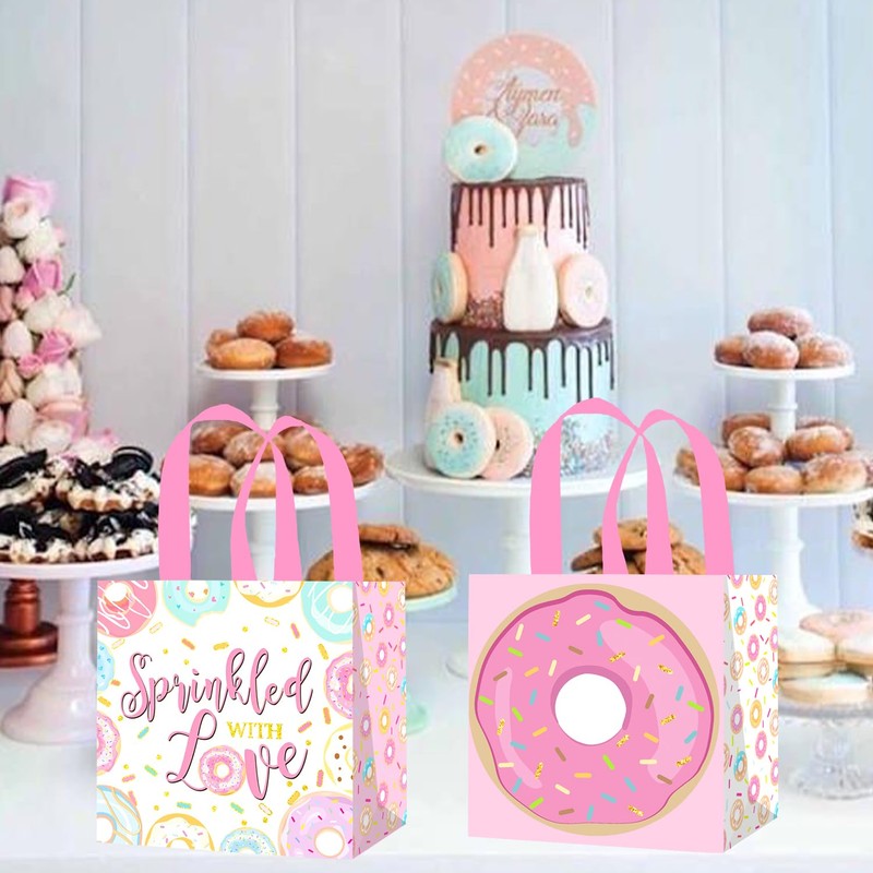 CANDY CHEF Donut Baby Sprinkle Favor Gift Bags Girl Sprinkled