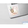 AuroraDiary Daily CATfeine Sticker | Cute Cat Pun Sticker, Coffee
