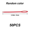 50 PCS Colorful Large Eye Plastic Sewing Needles, 3.54 Inch