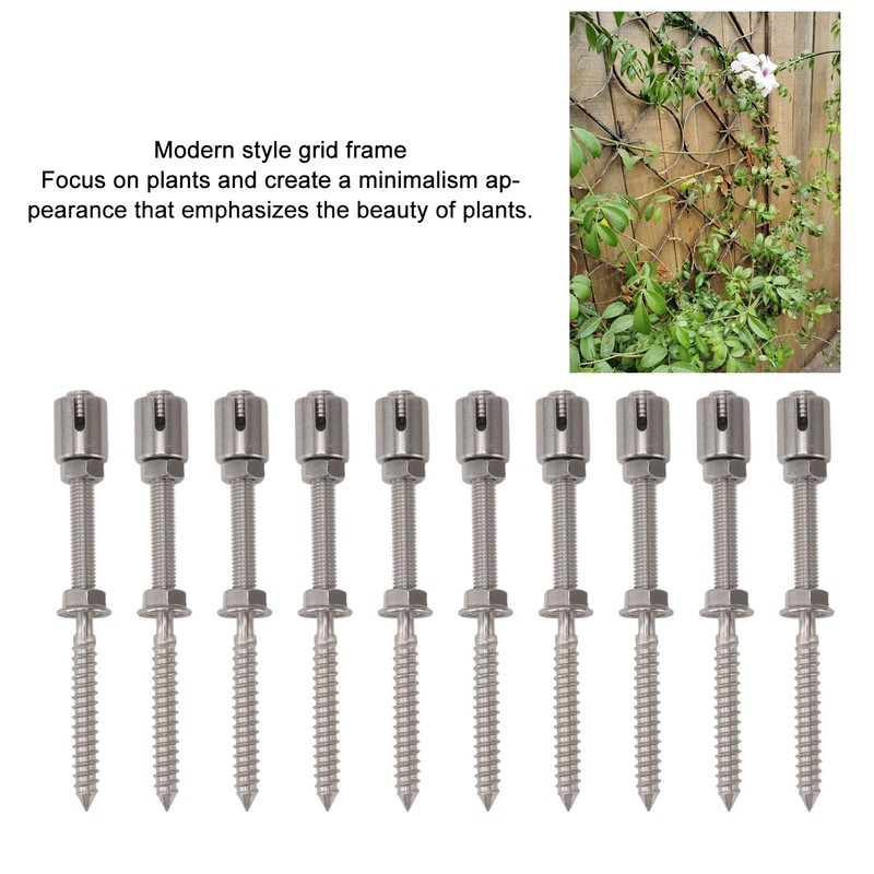 Pssopp Stainless Steel Trellis for Climbing Plants, Trellis Rope System,
