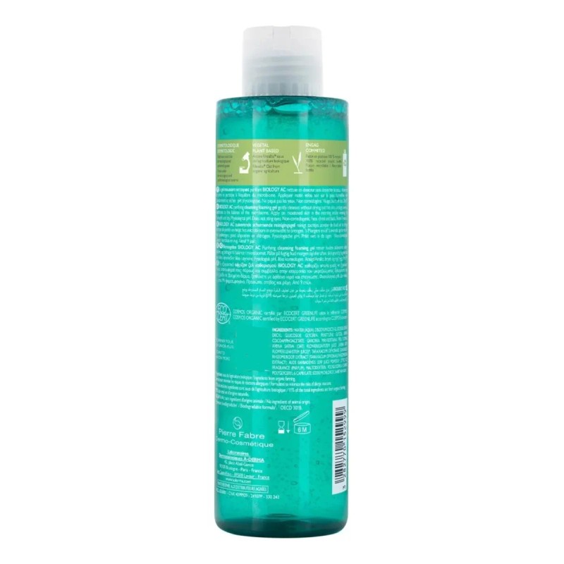 Gel Limpiador Biology Ac Purificante De 200ml Aderma Grasa Día/noche