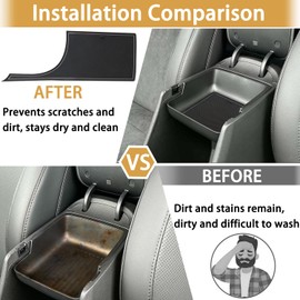 CIMOF Center Console Liner for Hyundai Kona Accessories (SE, SEL) 2024 2025, Cup Holder Mat, Door Slot Pad, Coaster Trim, Non-Slip Dust Interior, Custom Rubber Decoration Insert (14pcs, Gray Trims)
