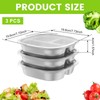 DJAPWPX 3 Pcs Stainless Steel Kid Plate with Transparent Lid