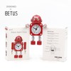 Betus Non-Ticking Robot Alarm Clock Stainless Metal - Wake-up Clock