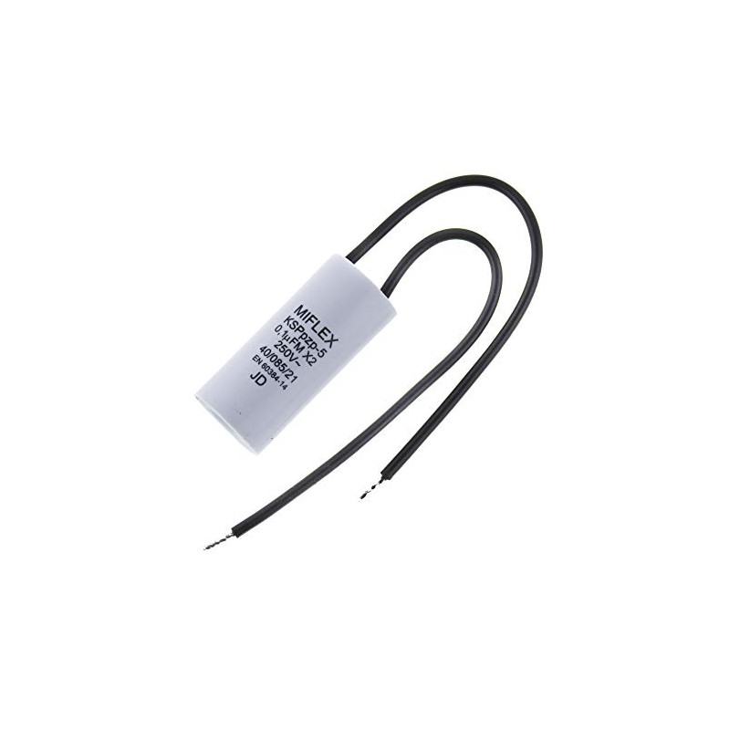 Suppression capacitor 0.1µF 250V 15.5 x 35.5 mm; Miflex; 0.1uF