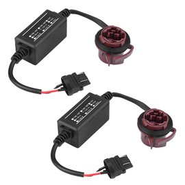 LED Decoder, Pack of 2 Black ABS 12V 3157A LED Decoder Adapter Anti Hyper Blink Flash Error Cancel Canbus Brake for LED Headlight Warning Canceller Capacitors Resistor