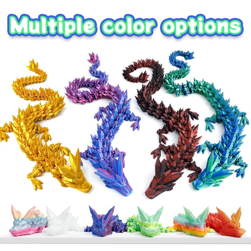 Flavery 3D Printed Dragon - 24 inch Large Pearly Sheen