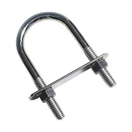 DAIDOHANT Stainless Steel U-Bolt Set [W1/4 (for 10A, with nut and plate)] (A) 26x(B) 40x(C) 20mm (1 piece) 10101960