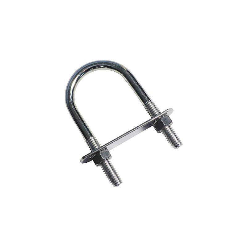 DAIDOHANT Stainless Steel U-Bolt Set [W1/4 (for 10A, with nut