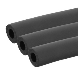 PATIKIL 1" (25mm) ID x 3.3Ft x 0.51" Pipe Insulation Foam Tube, 3Pcs Pipe Cover Wrap Roll Bar Tubing for Handle Grip HVAC Air Conditioner Units, Black