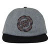 SANTA CRUZ Flame Ringed Dot Snapback Unstructured Hat Black/Grey OS