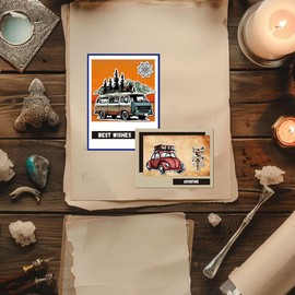 GLOBLELAND Ocean Pirate Animals Clear Stamps Treasure Map Cutting Dies Set for DIY Scrapbooking and Cards Making Decorative Photo Album Notebook Decoration