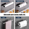 Porta Rollos de Cocina de Acero Inoxidable 304 Sin Perforar