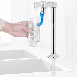 Glass Filler Faucet, 10-Inch Glass Filler for Cafes, Bars, Restaurants, Kitchens, Glass Filler Water Station with 3 Connector Adapter, G1/2NPT Male Shank