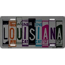 Louisiana Cut Style Metal License Plate