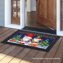 Briarwood Lane Christmas Gnomes Doormat Holiday Humor Elf Presents 30" x 18"