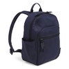 Vera Bradley Women's Small Recycled Cotton Bookbag Backpack, Classic Navy