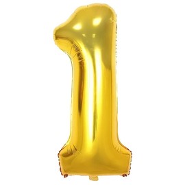 UKKQES 81CM Gold Large Numbers Balloons0-9,Number 0 Digit Helium Balloons,Foil Mylar Big Number Balloons for Birthday Party Supplies Decorations (1)