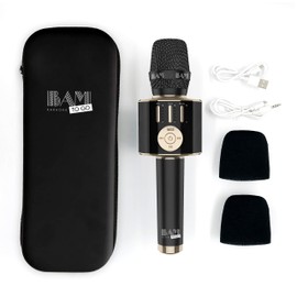 BAM KARAOKE TO GO: Karaoke Mic - Wireless High-Definition Mic, Built-In Speaker 8W, Bluetooth Connection, 4 Voice Effects